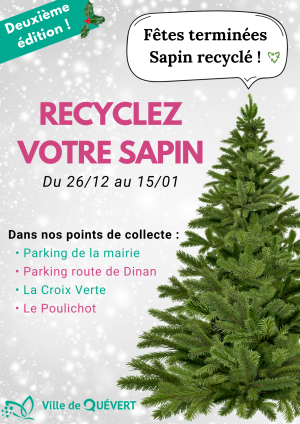 Affiche récolte et broyage sapins de noel